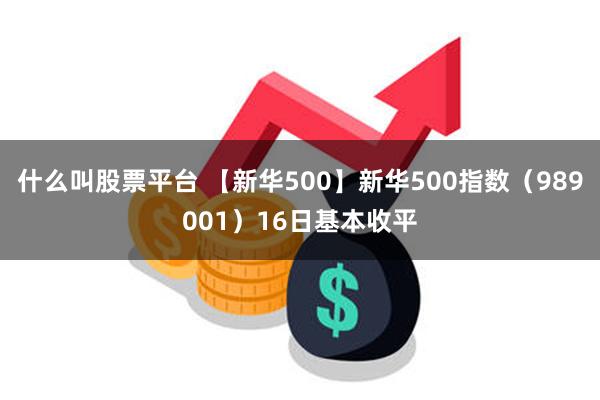 什么叫股票平台 【新华500】新华500指数（989001）16日基本收平