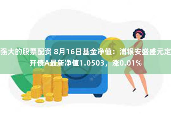 强大的股票配资 8月16日基金净值：浦银安盛盛元定开债A最新净值1.0503，涨0.01%