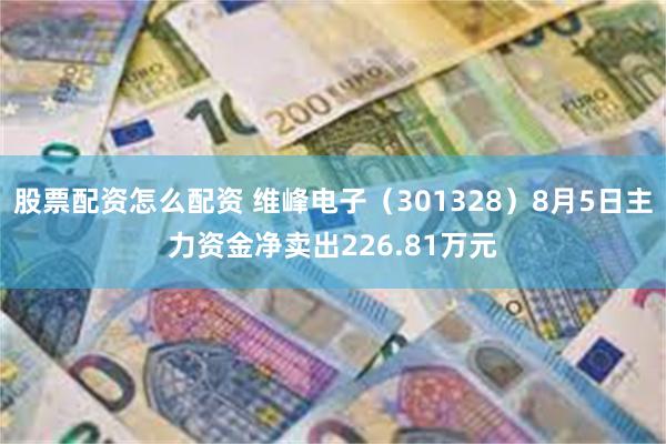 股票配资怎么配资 维峰电子（301328）8月5日主力资金净卖出226.81万元