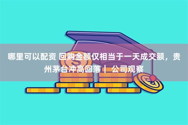 哪里可以配资 回购金额仅相当于一天成交额，贵州茅台冲高回落｜ 公司观察