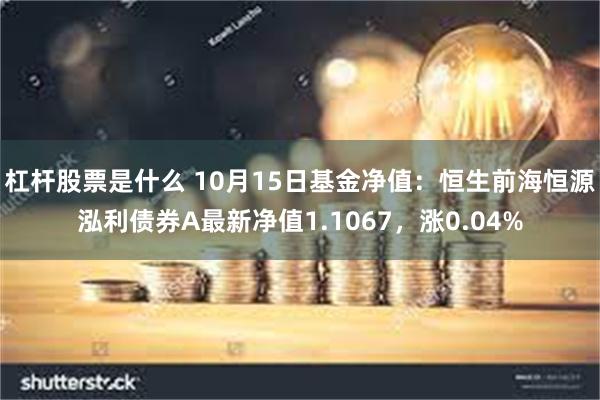 杠杆股票是什么 10月15日基金净值：恒生前海恒源泓利债券A最新净值1.1067，涨0.04%